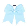 8-Zoll hellblaue Ripsband Schwalbenschwanz Haarschleife Detail, elastisches Haargummi. - 5#