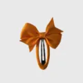 Orange ribbon bow hair clip detail, sweet pastoral style children daily hair accessory. - 8#