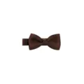 Brown grosgrain ribbon hair bow clip for baby girls, non-slip handmade infant hair accessory. - Brown (14#)