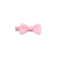 Close-up detail of the pink fabric bow hair clip featuring a soft texture and secure grip. - Pink (16#)