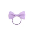 Purple grosgrain ribbon hair bow elastic tie for girls, cute detail view daily hair accessory. - 9#