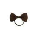 Bruine grosgrain lint strik haareigummetje, effen elastische haarband voor kinderen accessoire. - Bruin