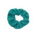 Dark green fabric hair scrunchie, retro simple style, versatile soft hair accessory for daily. - Dark Green