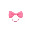 Primo piano di un elastico per capelli con fiocco in nastro gros-grain rosa, dettagliato. - Rosa (19#)