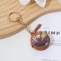 Llavero de baloncesto con grafiti mini monedero bolsa de auriculares elegante colgante de bolso - Estilo Baloncesto Grafiti / Baloncesto