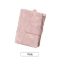 Rosa matte kurze dreifache Geldbörse mit Kartenfächern und Reißverschluss für Damen. - Rosa