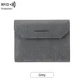Portafoglio grigio RFID per passaporto blocco triplo organizzatore documenti viaggio - Grigio
