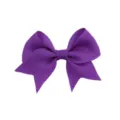 6cm solid color grosgrain ribbon kids hair bow swallowtail cute hair clip for girls daily - 19# (Purple)