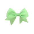 Light green grosgrain ribbon hair bow, 6cm swallowtail hairpin for daily cute kids wear. - 18# (Light Green)