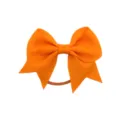 Dettaglio elastico capelli fiocco nastro grosgrain arancione, accessorio coda di rondine. - Arancione (20#)