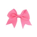 Pink grosgrain ribbon hair bow clip for girls, cute sweet swallowtail hair accessories. - 15# (Bright Pink)