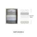 Ensemble de ruban adhésif washi géométrique gris minimaliste, 5 rouleaux de 1,0cm x 2m pour DIY. - Sujian-6