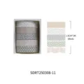 Lot de 5 Rouleaux de Ruban Washi Décoratif Motifs Rétro Scrapbooking Fournitures DIY - Sujian-11