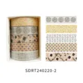 Japanischer Stil Ins Washi Tape Set dekorative Masking Tapes für Bullet Journal Basteln - Stil 2 (SDRT240220--2)