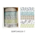 Japanese style fresh washi tape set decorative masking tape for journaling and scrapbooking. - Style 7 (SDRT240220-7)