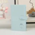 Helles blaues 3-Zoll Mini-Fotoalbum mit Druckknopfverschluss und niedlichem Cover-Design. - Panda / 120 Taschen (9*5.7cm) / Hellblau