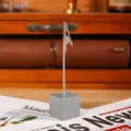Clip Promemoria in Base di Legno Grigio Supporto Foto da Scrivania Morsetto Cancelleria - Grigio