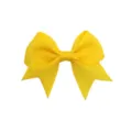 Yellow grosgrain ribbon swallowtail hair bow detail, cute children's hair clip accessory. - 11# (Bright Yellow)