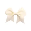White grosgrain ribbon hair bow clip for girls, minimalist swallowtail hair accessories. - 12# (White)