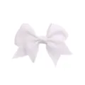 White ribbon bow detail shot, classic tail bow hair clip, cute daily children's hair accessory. - 10# (White)