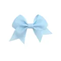 Light blue grosgrain ribbon hair bow close up, showing fine ribbed texture and swallowtail end. - 8# (Light Blue)