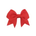 Red grosgrain ribbon hair bow clip for girls, cute simple hair accessories for daily wear. - 7# (Red)