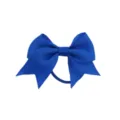 Fiocco per capelli in nastro gros-grain blu, elastico coda di cavallo carino per donne e bambine - Blu Reale (13#)