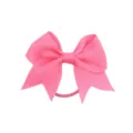 Dettaglio elastico per capelli con fiocco in nastro gros-grain rosa, design a coda di rondine. - Rosa (15#)