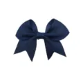 Donkerblauwe grosgrain lint strik haarspeld, 6cm schattige zwaluwstaart haaraccessoires voor meisjes. - 1# (Marineblauw)