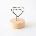 Holzbasis Herz Notizklammer Fotohalter Schreibtisch Deko Kartenstaender Memo Clip - Herz
