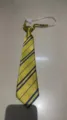 Yellow and blue striped JK DK student uniform pre-tied zipper necktie accessory. - Yellow and Blue Stripe