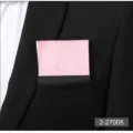 Men pink pocket square for suit business wedding pre-folded handkerchief breast pocket accessory - Pink