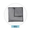Heren zwart witte houndstooth pochet voor pak detailweergave, klassiek design. - 001