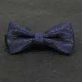Farfallino classico fantasia cachemire uomo matrimonio abito formale blu scuro elegante - Colore 004