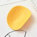 Jolie pince à cheveux chips de pomme de terre jaune PVC drôle nourriture snack épingle - Jaune