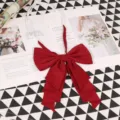 Red JK uniform bow tie college style solid color pre-tied collar accessory for women - 001
