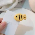 Mignon pince a cheveux taiyaki couleur bonbon doux fille poisson frange clip coiffure de dessin anime - Jaune