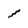 Wavy black hairpin detail, sleek minimalist design, elegant side hair clip accessory. - Black Waves
