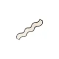 Minimalist wavy hair clip with black edge, chic Korean style hairpin for daily styling - Creamy White Wave