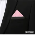Pochette da taschino pre-piegata per uomo, fazzoletto da tasca rosa unito elegante. - Rosa
