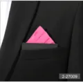 Taschino rosa prepiegato da uomo fazzoletto da tasca per giacca con scheda di supporto - Cartella colori n. 18