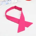 Pajarita de uniforme JK cruzada rosa sólida, correa ajustable, ideal para uso diario y cosplay. - Rosa rojo