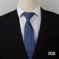 Blue business necktie for men, classic textured design for formal occasions and weddings. - Style 008