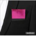 Men's pocket square suit accessory magenta pre-folded hankie for wedding groom - Rose Red