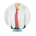 Diagonal striped JK tie for men and women, stylish uniform shirt accessory lazy zip necktie. - 012