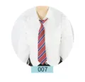 Cravatta JK a righe per uomini e donne, cravatta pigra preannodata per camicie da uniforme. - Colore 007