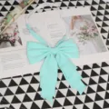 Solid color large bow tie JK uniform collar accessory stylish mint green pre-tied ribbon - 010