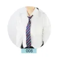 Cravatta uniforme JK per uomini e donne, classico accessorio per camicia a righe diagonali. - Colore 008