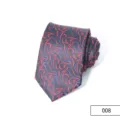 Cravatta uomo business poliestere seta rosso blu motivo cravatta formale professionale 8cm - Colore 008