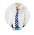Diagonal striped JK tie for men and women matching white shirt uniform fashion accessory - Color 009